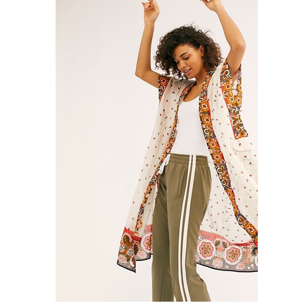 Free People Embellished Embroidered Beaded Kimono - Picture 2 of 3